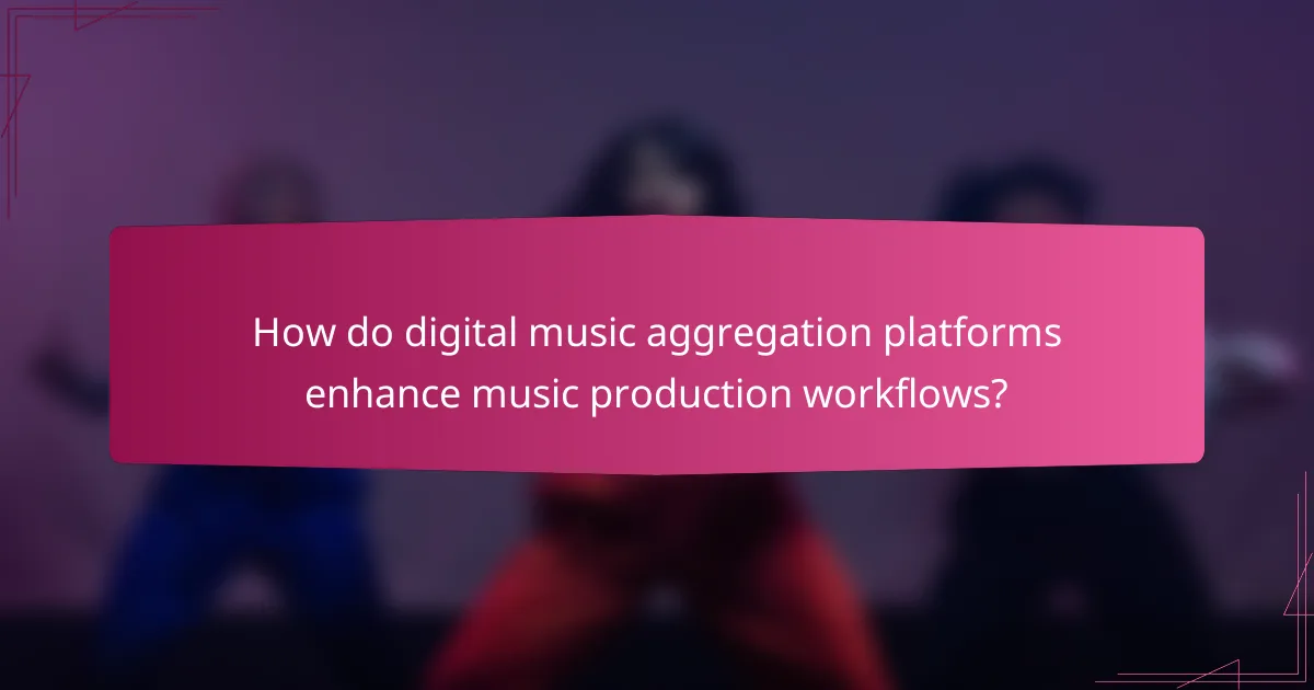 How do digital music aggregation platforms enhance music production workflows?