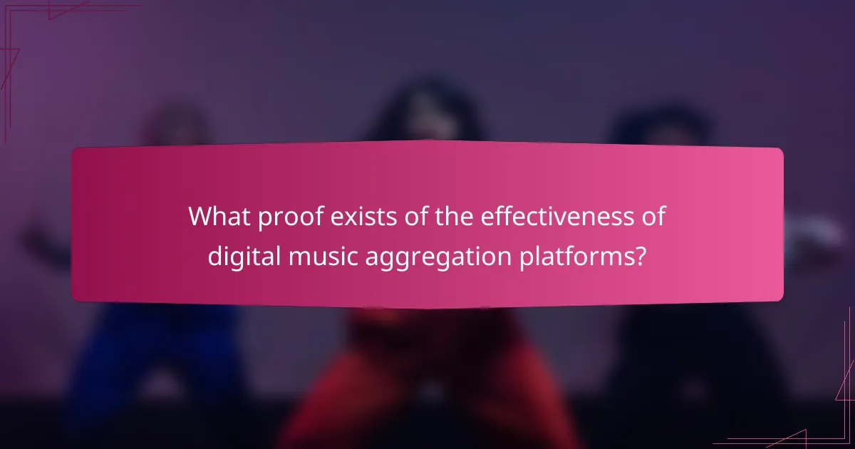 What proof exists of the effectiveness of digital music aggregation platforms?